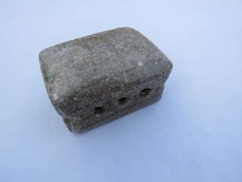 Marble Stone Block Musket Bullet Mould - Rare Vintage Handmade.