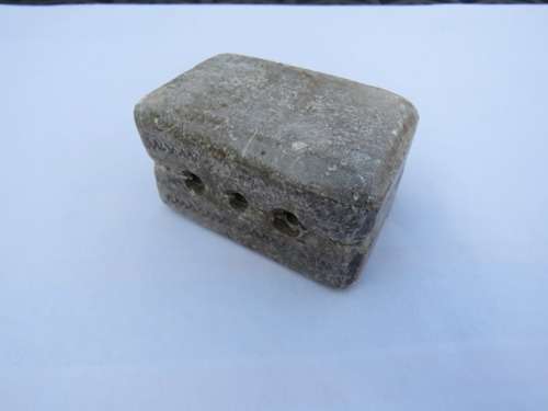 Marble Stone Block Musket Bullet Mould - Rare Vintage Handmade.