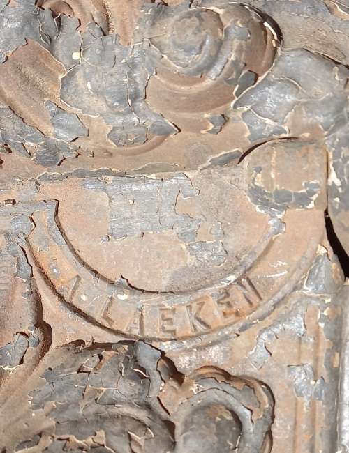 Antique Cast Iron Coal Scuttle, by JBA Godin (1817-1889).