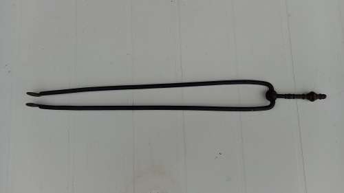 Antique Brass Fireside Companion Set with long decorative handles.