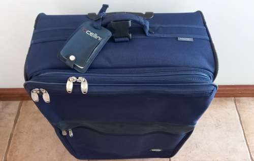 Cellini Suitcase Voyager in blue durable material.