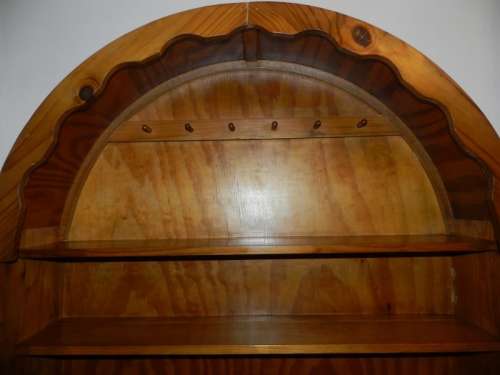 Welsh Dresser cupboard, Oregon pine stained, Solid wooden sideboard.