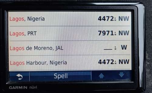 Garmin nüvi GPS model 1410, with additional Tracks4Africa micro SD card 1310.02