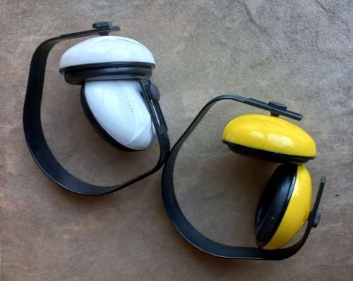 Set of 2 ear muff protection head sets.