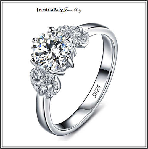 Beautiful Fancy Solitaire CZ - Set in Silver - USA SIZE 6