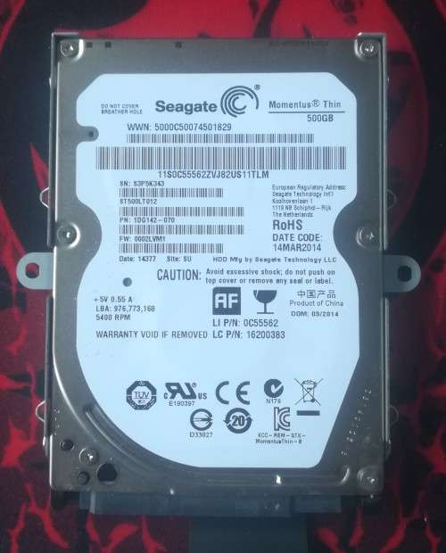 Seagate 500GB SATA Internal Laptop HDD