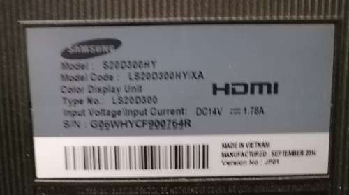 19.5` SAMSUNG S20D300HY LED Monitor