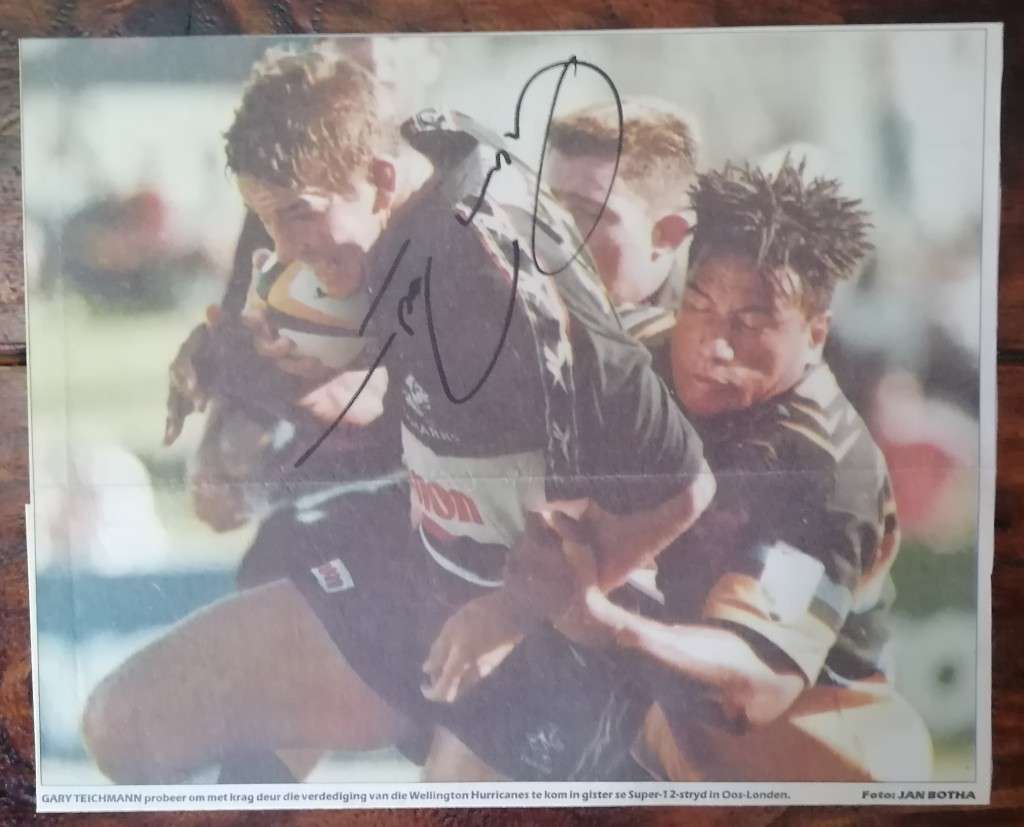 Original Signed Picture of Former Springbok Captain - Gary Teichmann