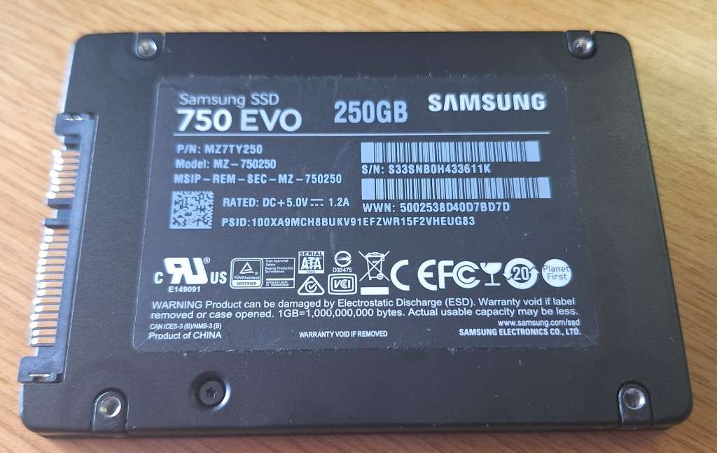 Samsung 250GB SSD Drive