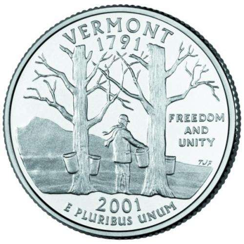 2001 Vermont Commemorative State Quarter