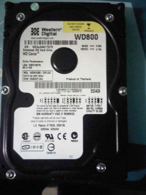 80GB IDE Western Digital HDD