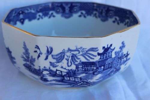 BLUE WILLOW BOWL   BURLEIGHWARE ENGLAND