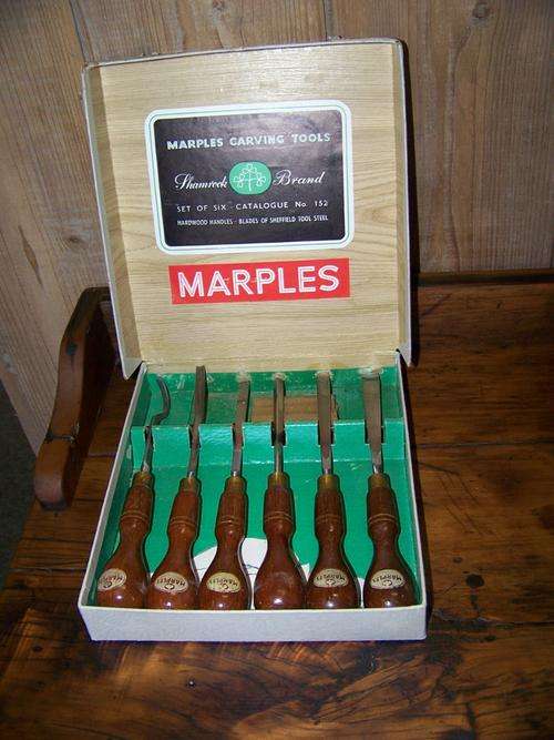 COMPLETE MARPLES WOOD CARVING SET WITH INSTRUCTIONS SHEFFIELD ENGLAND