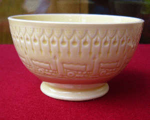 1949 VOORTREKKER COFFEE BOWL MADE BY CROWN DEVON ENGLAND