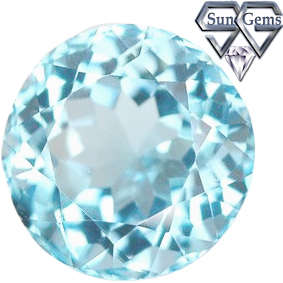 Natural Mined Round Topaz Sky 6.00mm 1.015cts