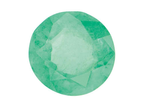 Natural Mined Emerald 4.45mm 0.370cts