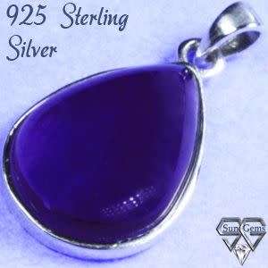 Sterling Silver Pendant 27mm with Amethyst stone