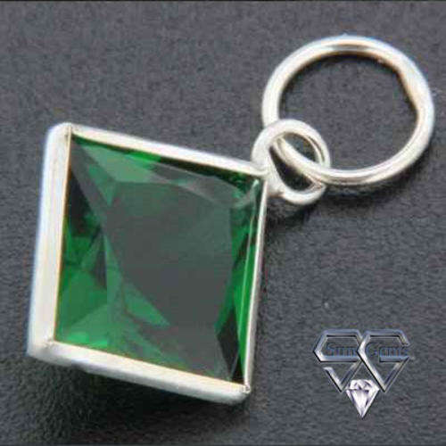 Solid 925 Sterling Silver & CZ Pendant 17mm + 0.56g