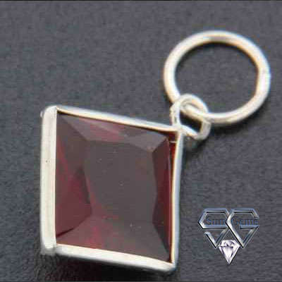 Solid 925 Sterling Silver & CZ Pendant 17mm + 0.50g