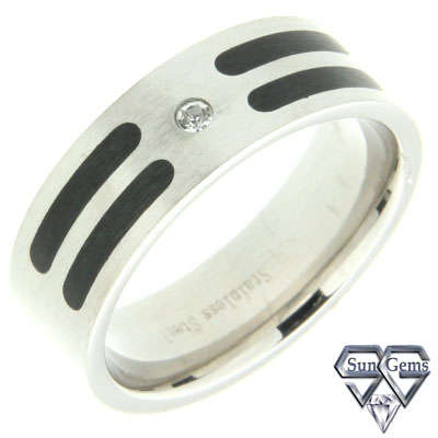 Solid Stainless Steel ring size 6# + 5.11g