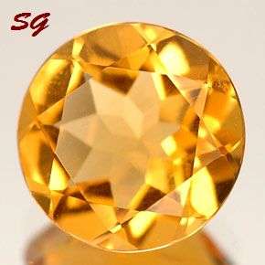 Natural Citrine: 4.90mm, 0.410cts