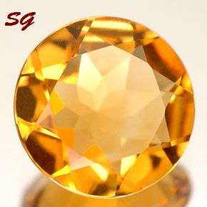 Natural Citrine: 5.92mm, 0.730cts