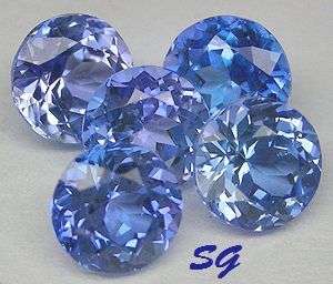 Stunning Natrural mined Tanzanite's parcel 0.285cts 2.4mm each