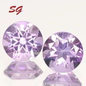 Natural Mined Brazilian Amethyst pair  2.85mm each 0.082cts each