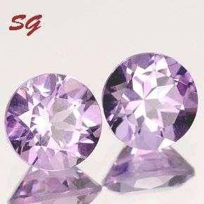 Natural Mined Brazilian Amethyst pair  2.90mm each 0.087cts each