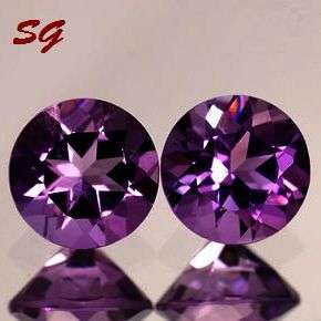Natural Mined African Amethyst pair  2.00mm each0.030cts each