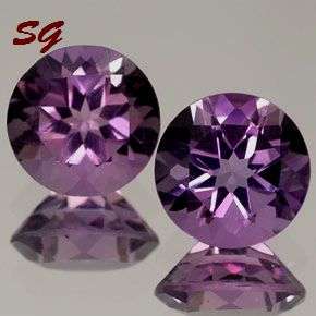 Natural Mined African Amethyst pair  2.65mm each0.065cts each