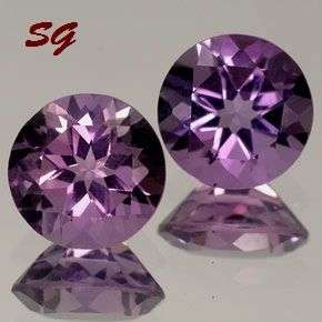 Natural Mined African Amethyst pair  3.10mm each0.105cts each