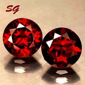 Natural Mined Garnet pair 1.95mm 0.045cts each