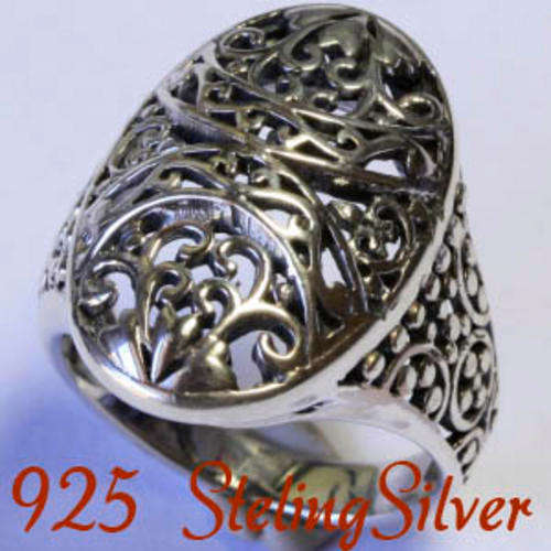 Solid 925 Sterling silver ring size 7# & 5.97g