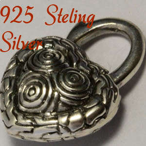 Solid 925 Sterling Silver pendant 22mm + 3.71g