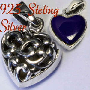Solid 925 Sterling Silver & Natural Agate Pendant 21mm + 2.42g