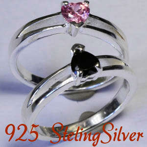 Solid 925 Sterling Silver & Russian created AAA++ CZ ring size 8# +3.01g
