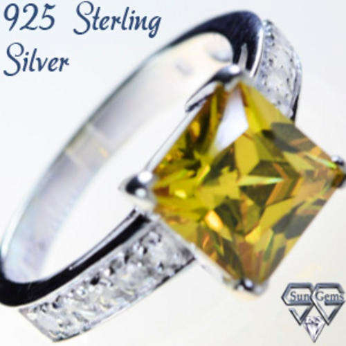 Solid 925 Sterling Silver & Russian AAA+ CZ ring size 8#+ 5.39g