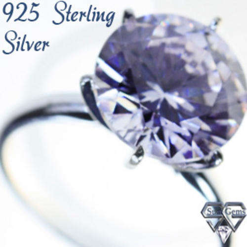 Solid 925 Sterling Silver & Russian AAA+ CZ ring size 8.5#+ 4.61g