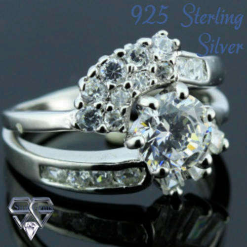 Solid 925 Sterling Silver & CZ ring size 7# + 5.22g
