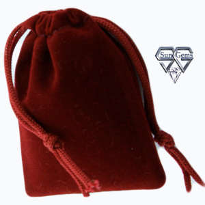 Gift bag velvet maroon