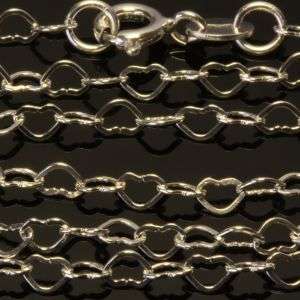 Solid 925 Sterling silver chain 45cm long + 3mm thick + 2.58g