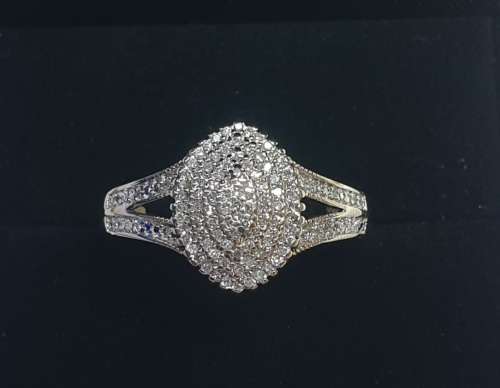 9ct White Gold Diamond engagement Ring