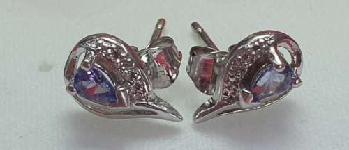 9ct White Gold Diamond earrings