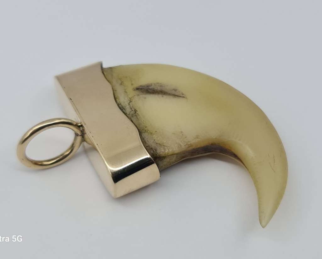 9ct LION`S CLAW PENDANT