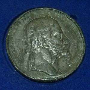 VERY SCARCE LARGE 1859 VICTORYIV EMMANUEL WAR TIME MEDALLION  COIN - VERY SCARCE