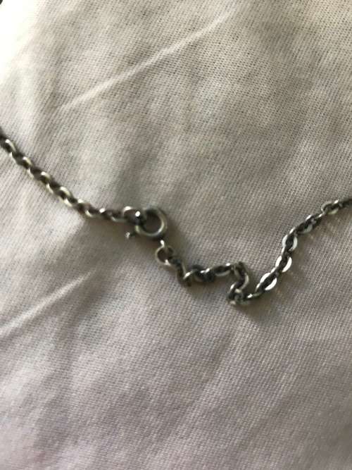 Antique Art Nouveau 800 silver pendant on chain