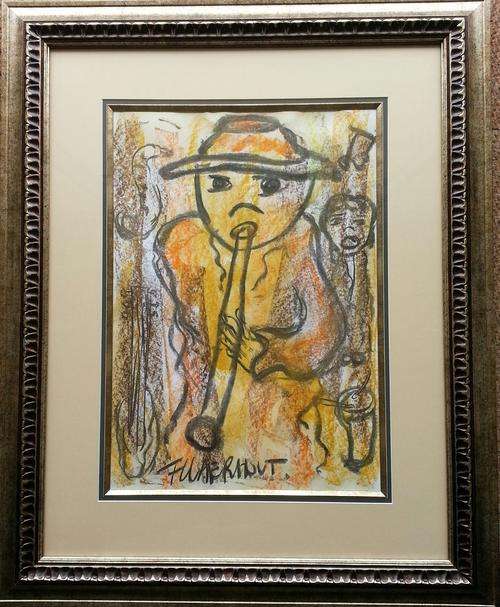 Frans Claerhout - Boy playing flute 420 x 595mm