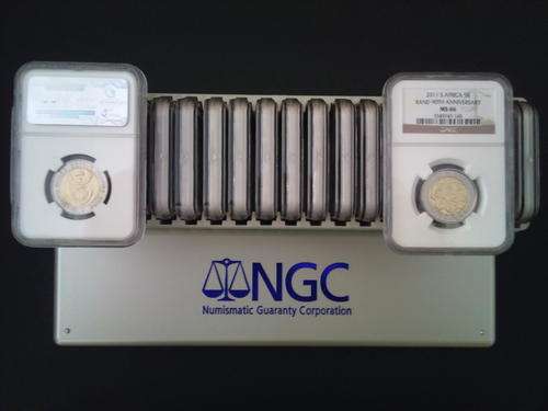 1 Bid 20X MS66 NGC Graded SARB R5 Coins 2011 R1200