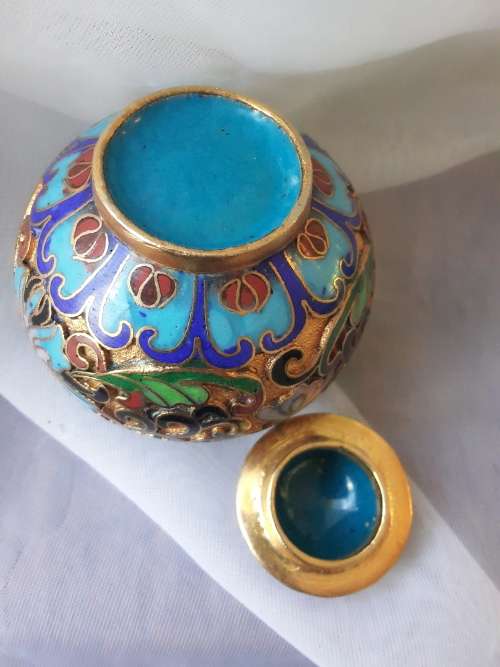 Exquisite Miniature *Cloisonne Ginger Jar*